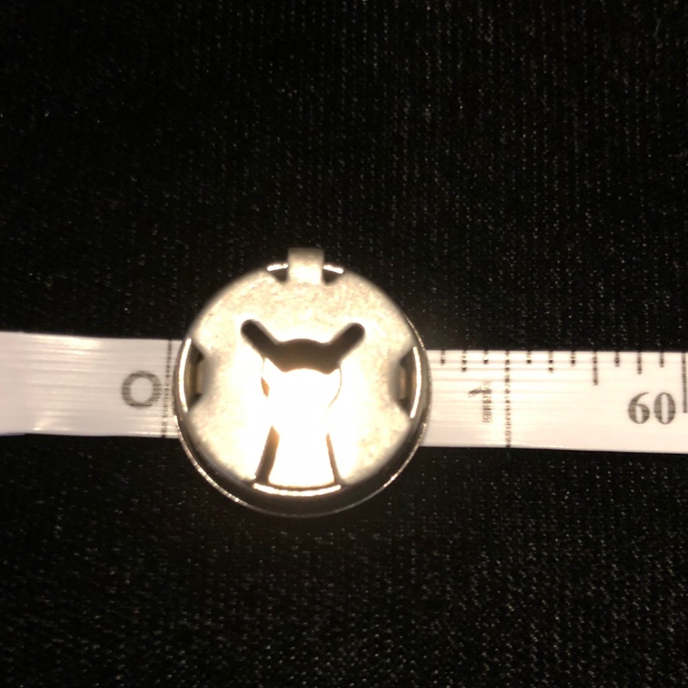 Button Covers, Silver Metal, 8 - Picture 6 of 6